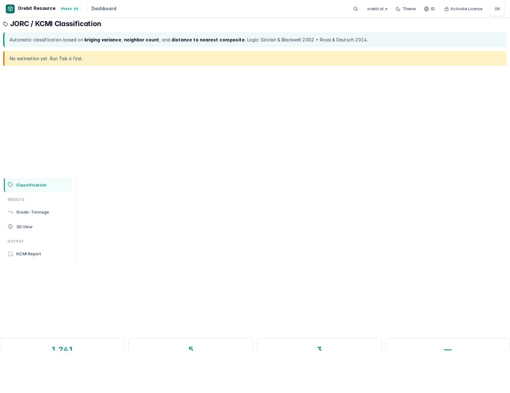 Estimation Setup screenshot